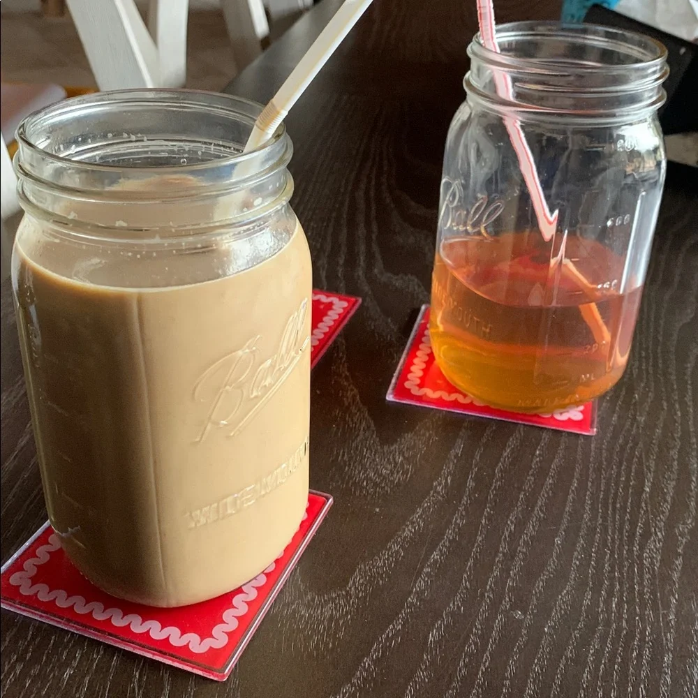 NEW 2 Packs Target VIRAL Coaster Sets Cherry Hearts Brand New 8 Coasters Total 🍒